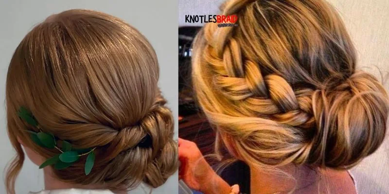 Low Bun with Side Part