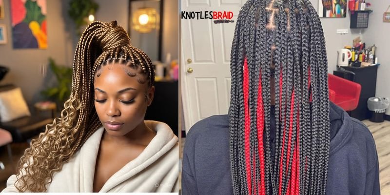 Shoulder Length Knotless Braids