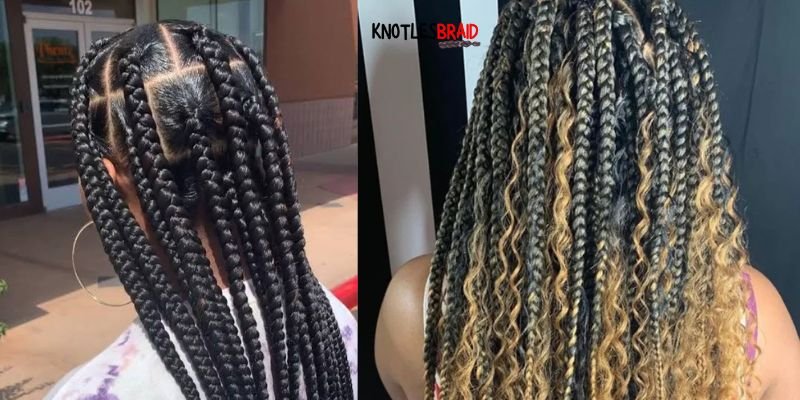 Blonde Boho Knotless Braids