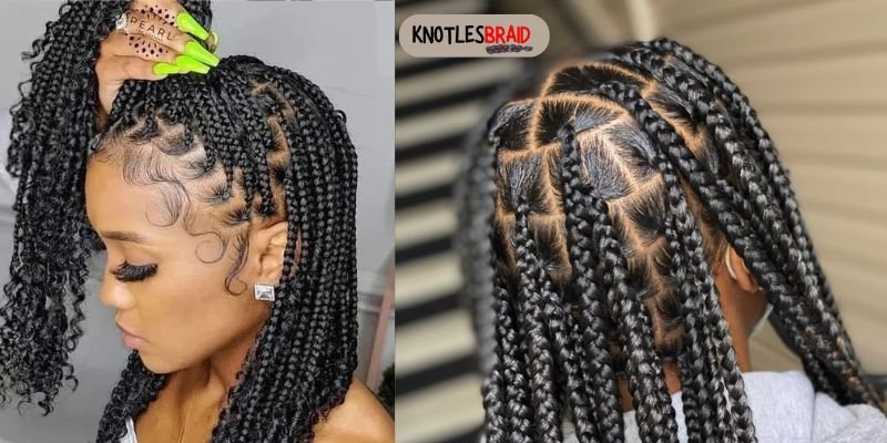 Medium Large Knotless Braids