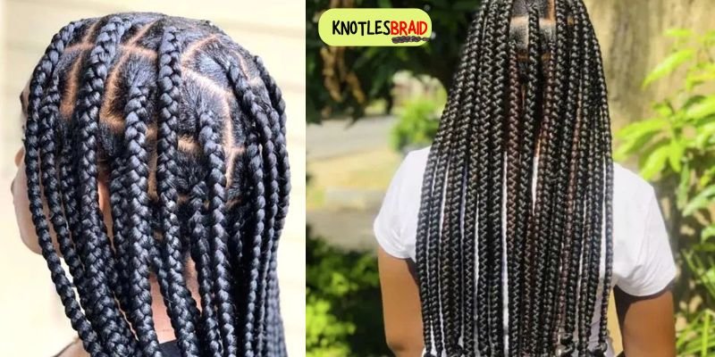 Short Boho Knotless Braids