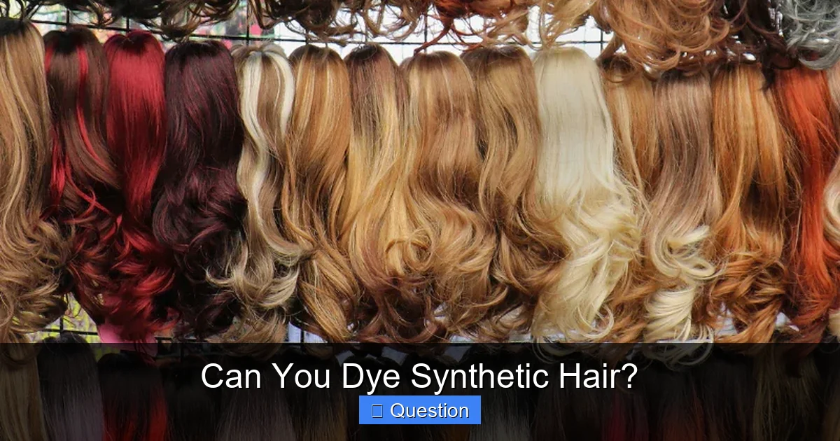 Can You Dye Synthetic Hair?