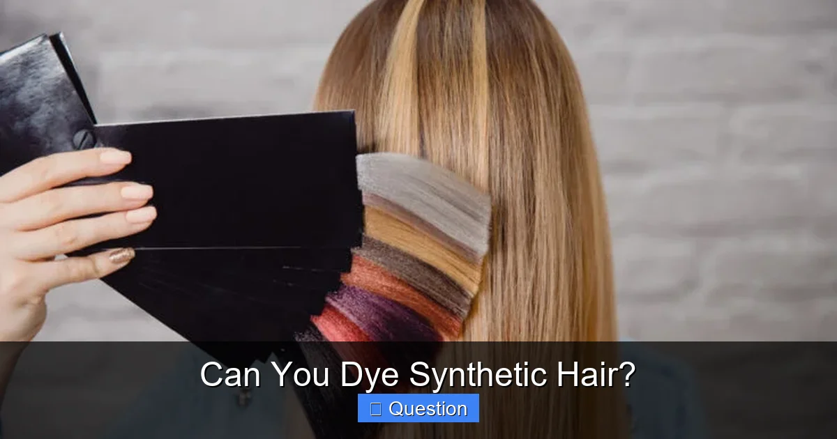 Can You Dye Synthetic Hair?