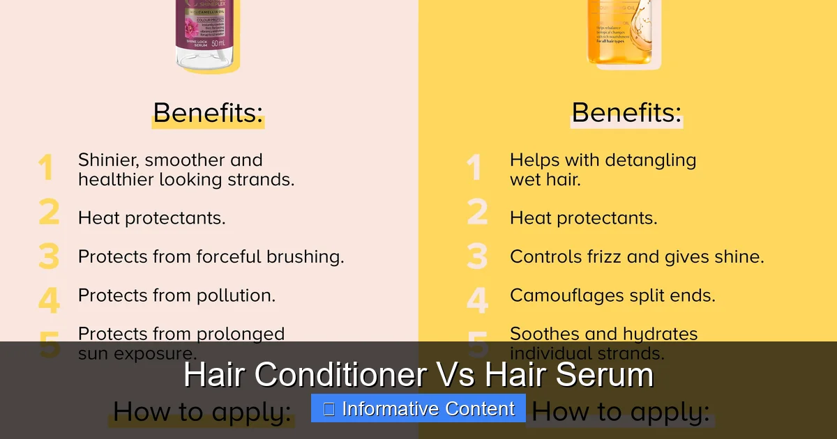 Hair Conditioner Vs Hair Serum