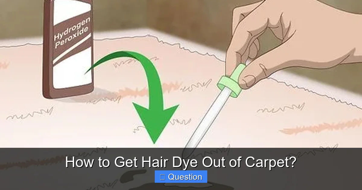 How to Get Hair Dye Out of Carpet?