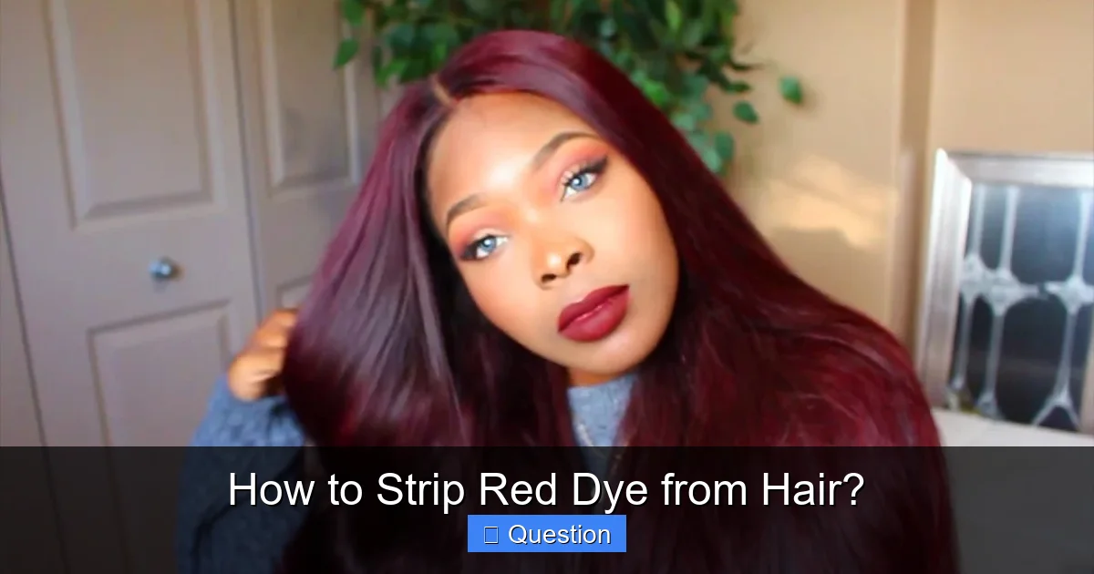 How to Strip Red Dye from Hair?
