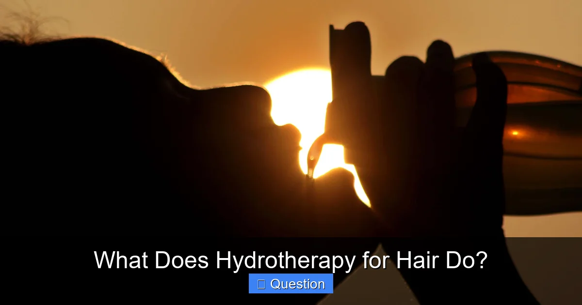 What Does Hydrotherapy for Hair Do?