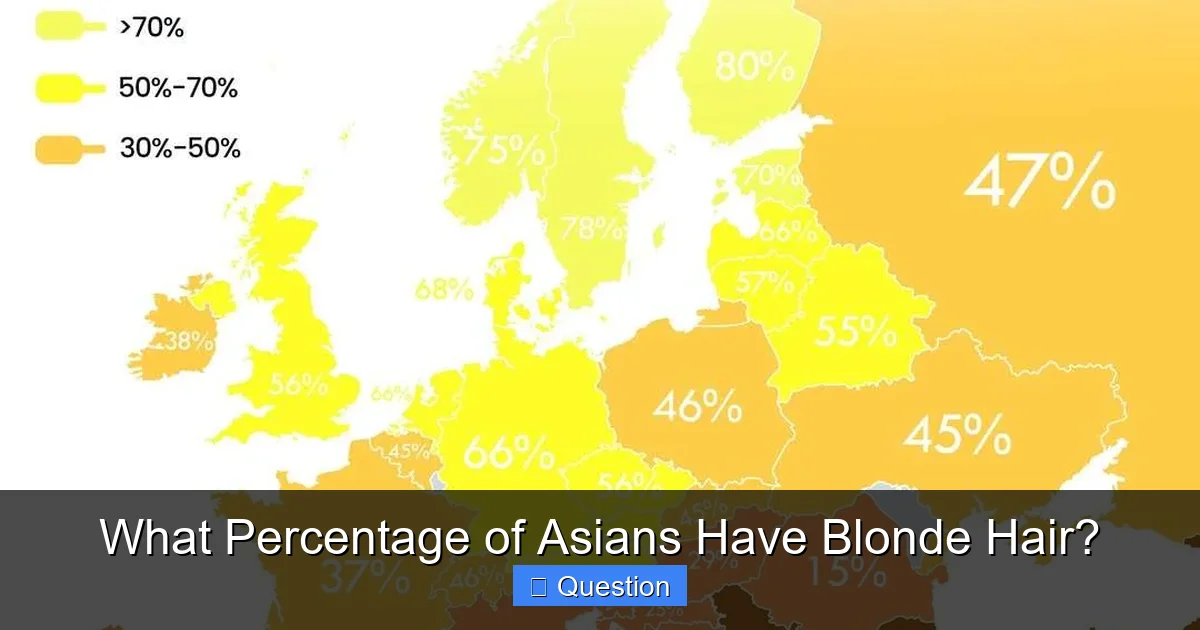 What Percentage of Asians Have Blonde Hair?