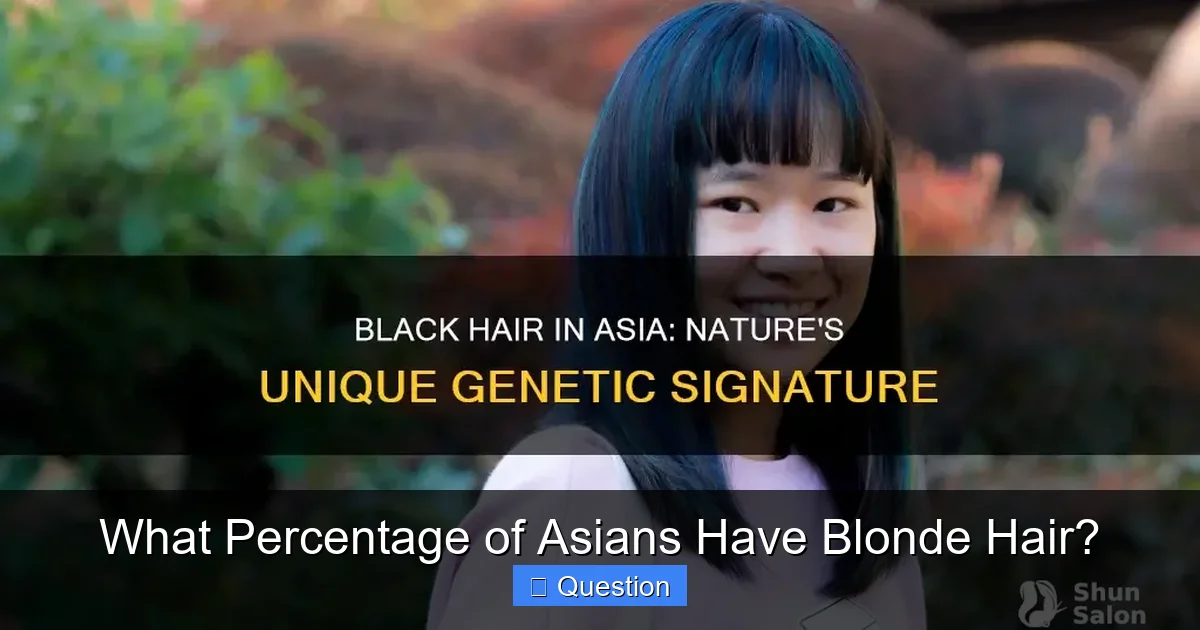 What Percentage of Asians Have Blonde Hair?