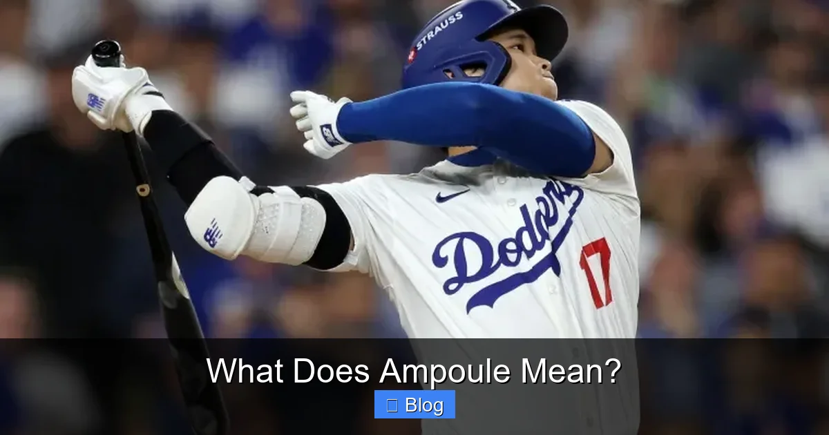 What Does Ampoule Mean?