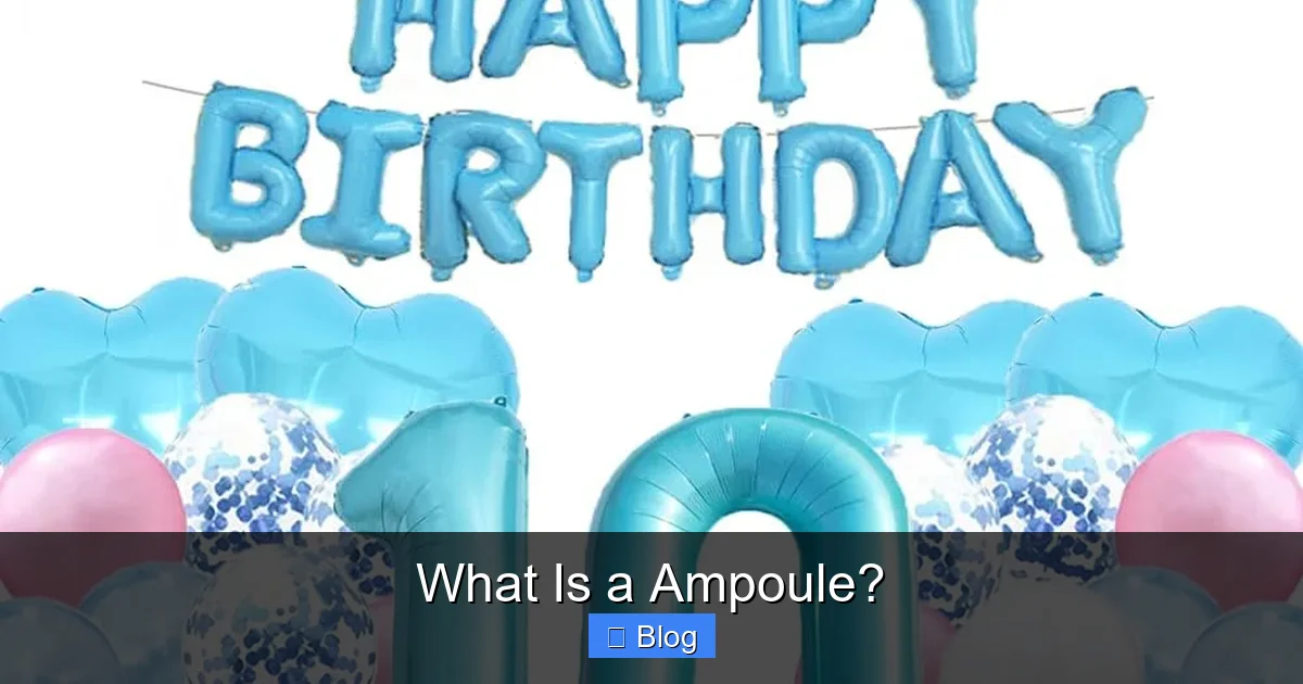 What Is a Ampoule?