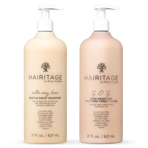 Hairitage Gentle Daily Moisture Shampoo and Conditioner:...
