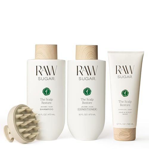 Raw Sugar Dry Scalp Treatment & Hair Care Bundle.