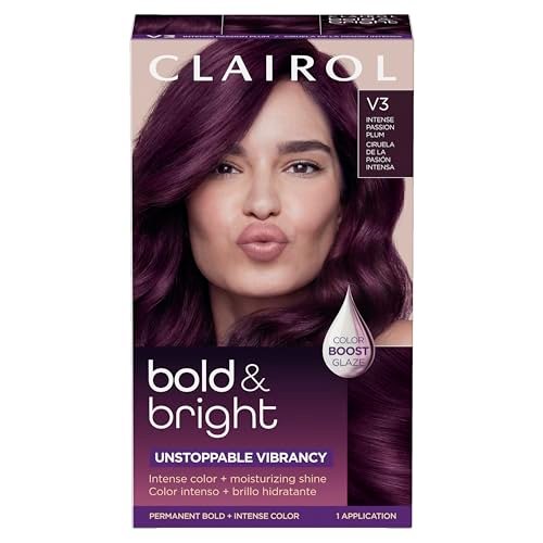 Clairol Bold & Bright Permanent Hair Dye, V3 Intense Violet