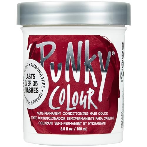 Punky Red Wine Semi Permanent Hair Color, vegan,...
