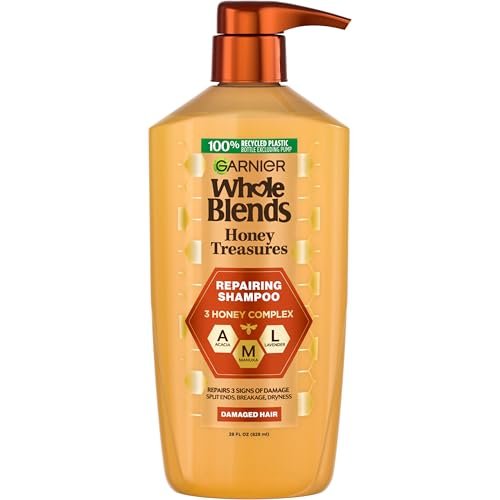 Garnier Whole Blends Honey Treasures Repairing Shampoo, for...