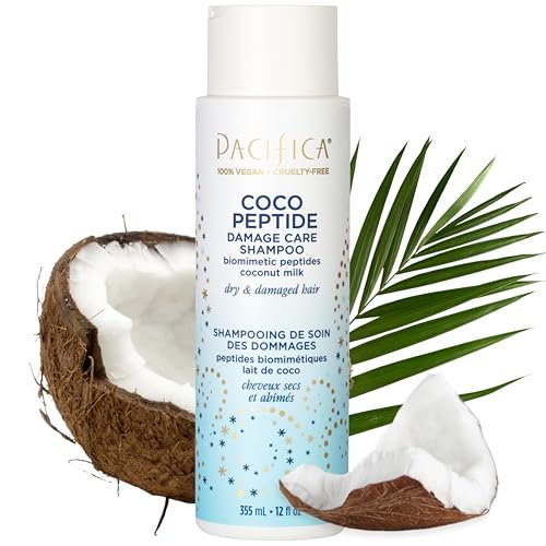Pacifica Coco Peptide Damage Care Shampoo – Repairing Vegan...