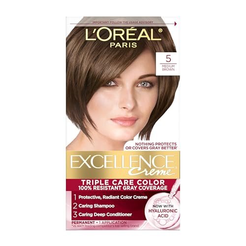 L'Oreal Paris Excellence Crème Permanent Hair Dye, Triple...