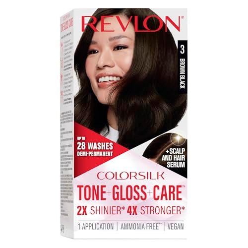 Revlon ColorSilk Tone + Gloss + Care 3 Brown Black