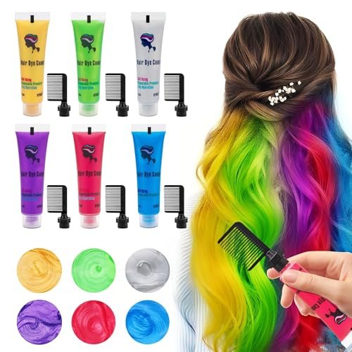 Byhoo Temporary Hair Dye 6PCS for Dark Hair