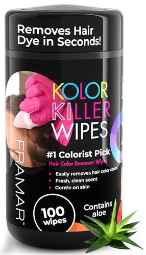 Framar Kolor Killer Wipes, Hair Dye Remover for Skin