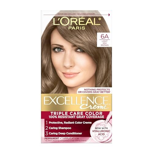 L'Oreal Paris Excellence Crème Permanent Hair Dye, Triple...