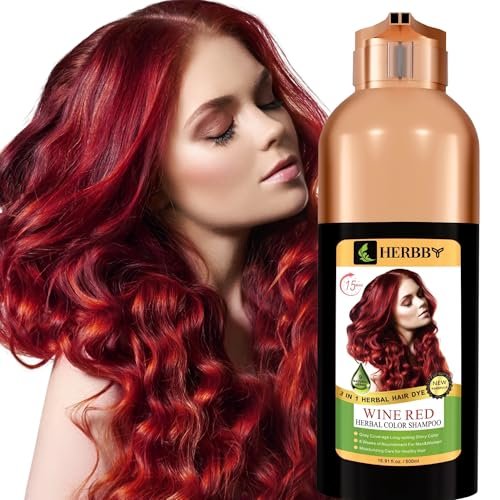 HERBBY Hair Color Shampoo for Gray Hair Coverage & Shine