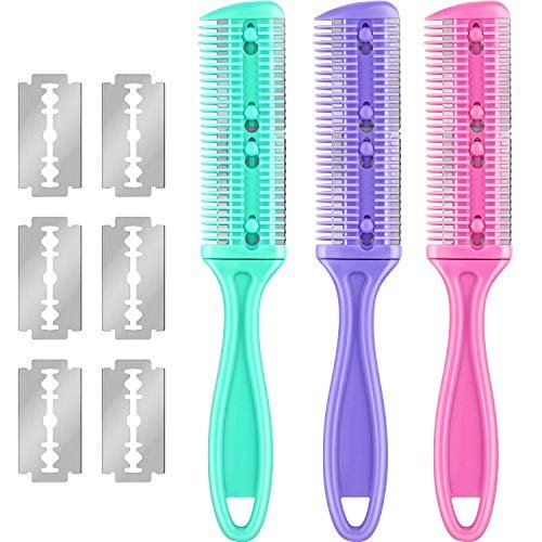 Maitys 3 Pcs Razor Combs for Hair Cutting