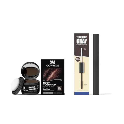 Root Touch Up Hair Color for Gray, Dark Brown, Waterproof.