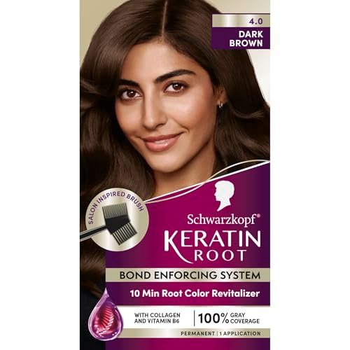 Schwarzkopf® Keratin Root 4.0 Dark Brown Permanent Root...