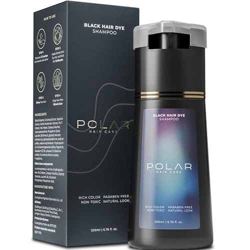 Polar Hair Dye Shampoo | Jet Black for Gray