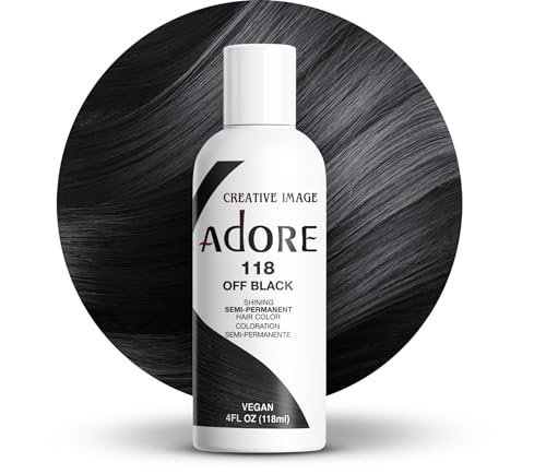 Adore Semi Permanent Hair Color, 118 Off Black 4oz