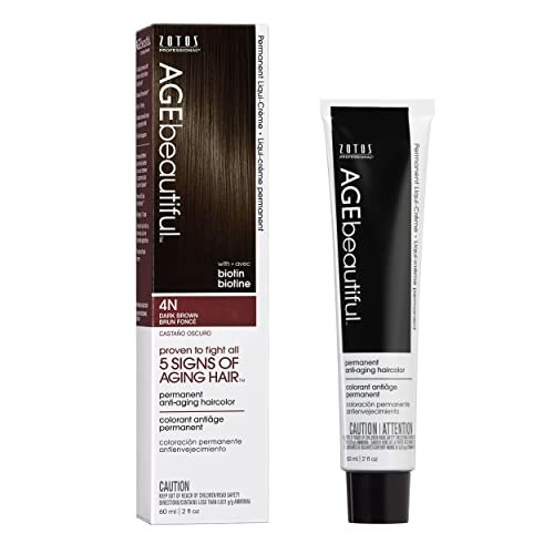 AGE beautiful Permanent Hair Dye 4N Dark Brown for 100%