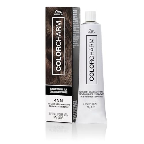 COLORCHARM Permanent Cream Hair Dye | Brown 100% Gray...