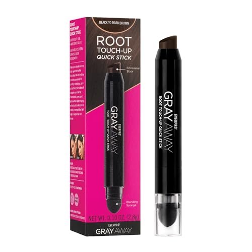 Gray Away Root Touch-Up Quick Stick, Black/Dark Brown, 0.1...