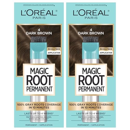 L'Oreal Paris Magic Root Permanent Hair Color, 100% Gray...