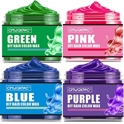 4 Colors Temporary Hair Color,Green Purple Blue Pink Hair...