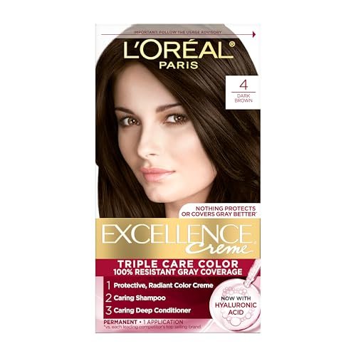 L'Oreal Paris Excellence Crème Permanent Hair Dye, Triple...