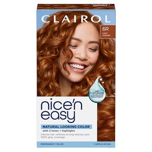 Clairol Nice'n Easy Permanent Hair Dye, 6R Light Auburn