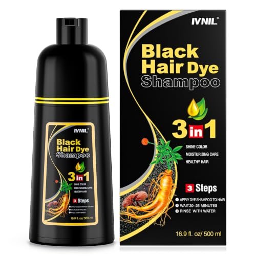 Ivnil Black Hair Dye Shampoo Color Shampoo gray coverage.