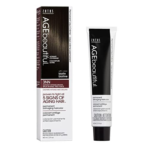 AGE beautiful Permanent Hair Dye 3NN Darkest Intense Brown.