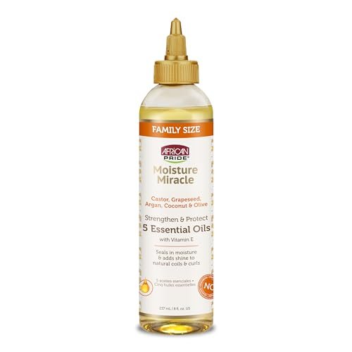 African Pride Moisture Miracle 5 Essential Hair Oils, 8 Oz