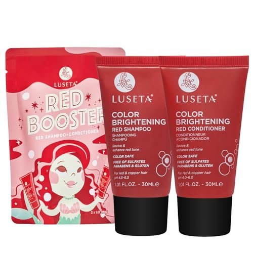 Luseta Red Hair Travel Size Shampoo and Conditioner 2*1.01oz