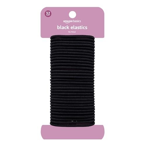 Amazon Basics No Damage Elastic Hair Ties, snag-free...