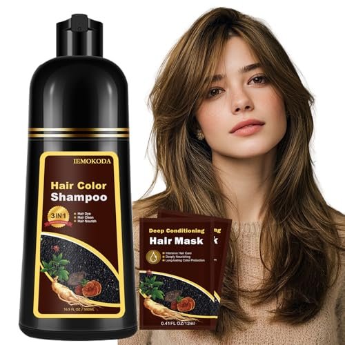 Chestnut Brown Hair Dye Shampoo for Women - Instant...