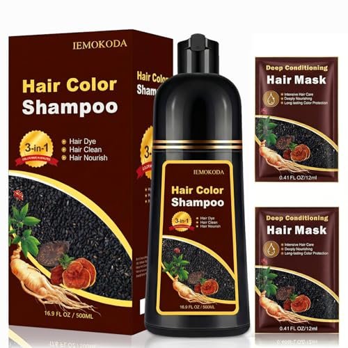 Chestnut Brown Hair Dye Shampoo for Women, Men, Gray
