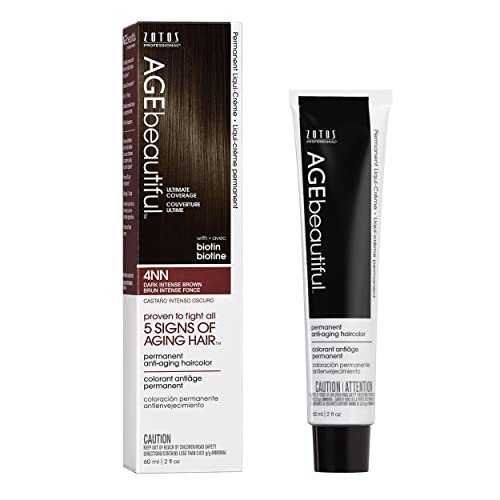 AGE beautiful Permanent Hair Dye 4NN Dark Intense Brown 100%