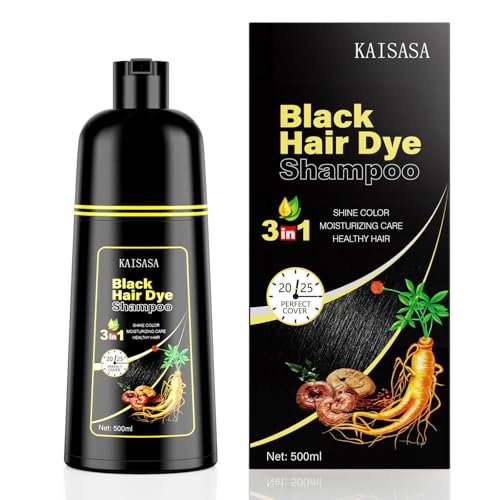 KAISASA Black Hair Dye Shampoo 3 in 1 for All