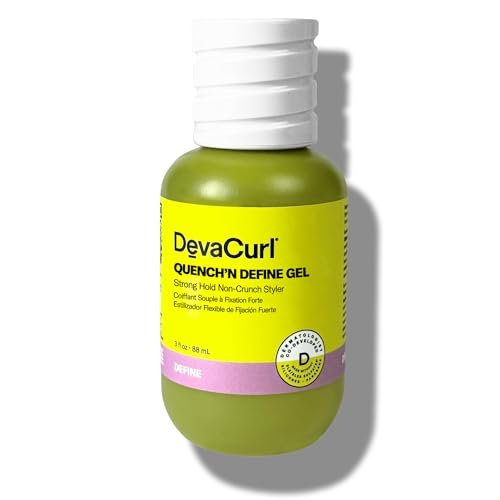 DevaCurl Quench'n Define Gel Strong Hold Non-Crunch Curls.