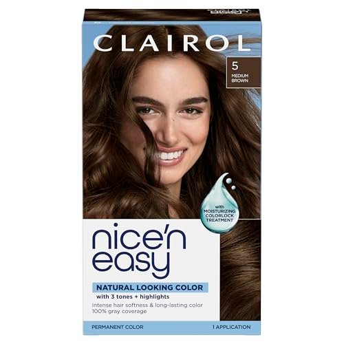 Clairol Nice'n Easy Permanent Hair Dye, 5 Medium Brown